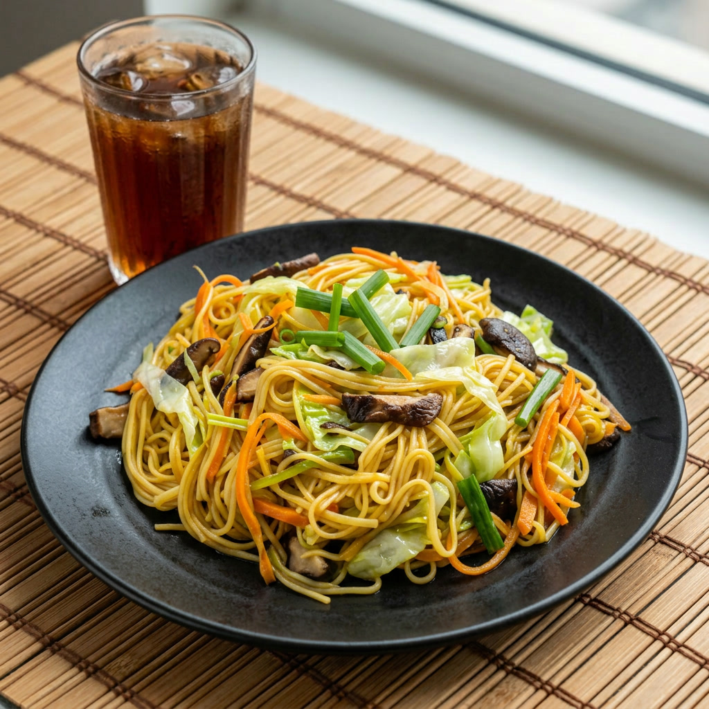 Nouilles, riz et légumes